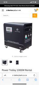 Mobile Inverter Trolley 1KW 100AH 12V - RENTAL