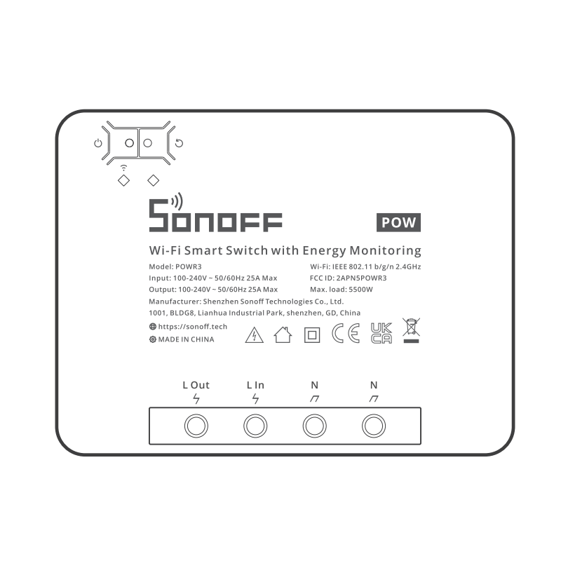 Interruttore Smart SONOFF POWR3 - Monitoraggio Energia, 25A 5500W, Compatibile Alexa - Foto 9