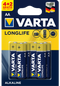 VARTA - LONGLIFE BATTERIES AA